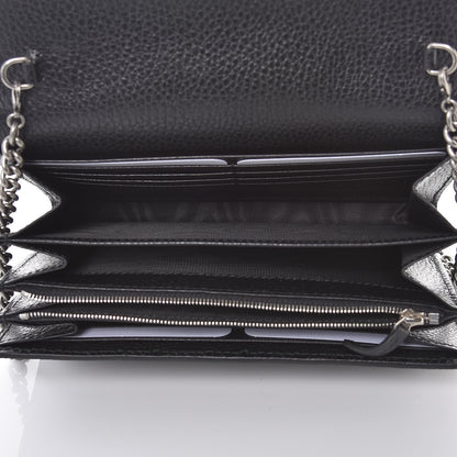 Gucci Calfskin Mini Dionysus Chain Wallet Black 5 of 9