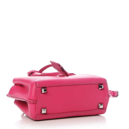 MCM Grained Calfskin Micro Milla Tote Beetroot Pink 4 of 11