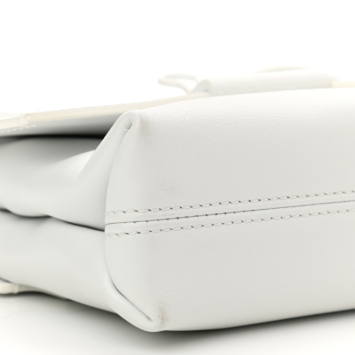 Off-White Calfskin Striped Diag Binder Flap Bag White 8 of 11