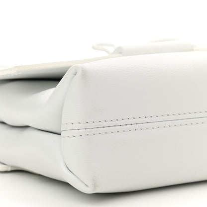 Off-White Calfskin Striped Diag Binder Flap Bag White 8 of 11