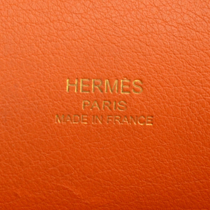Hermes Swift Kelly Cut Clutch Pochette Orange 7 of 10