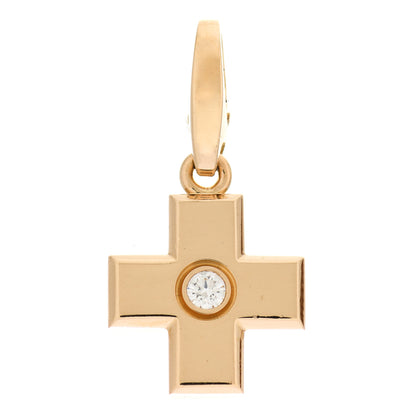 Cartier 18K Yellow Gold Diamond Cross Charm 1 of 3