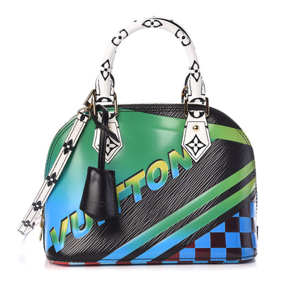 Louis Vuitton Epi Damier Race Alma BB Blue Vert 1 of 13