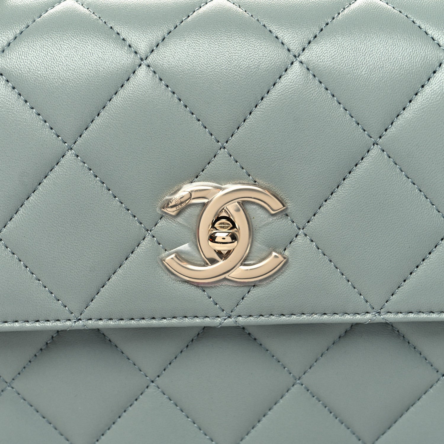 Chanel Lambskin Quilted Small Trendy CC Flap Dual Handle Bag Grey 9 of 11