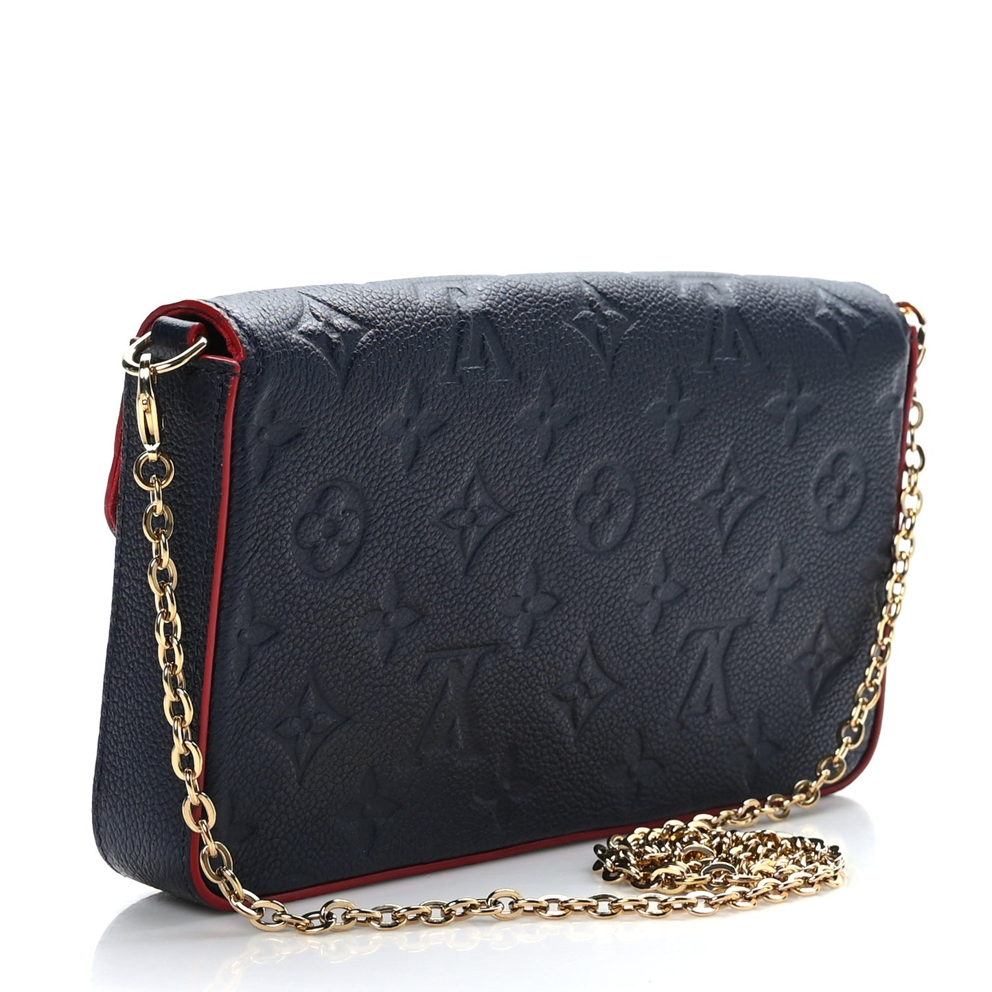 Empreinte Pochette Felicie Chain Wallet Marine Rouge