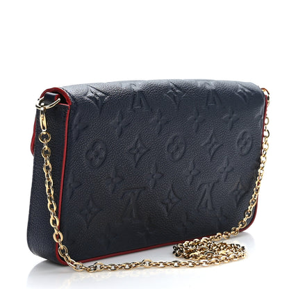Louis Vuitton Empreinte Pochette Felicie Chain Wallet Marine Rouge 3 of 8