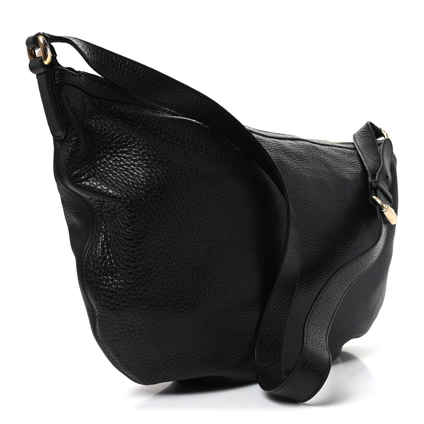 Pebbled Calfskin Medium Soho Hobo Black