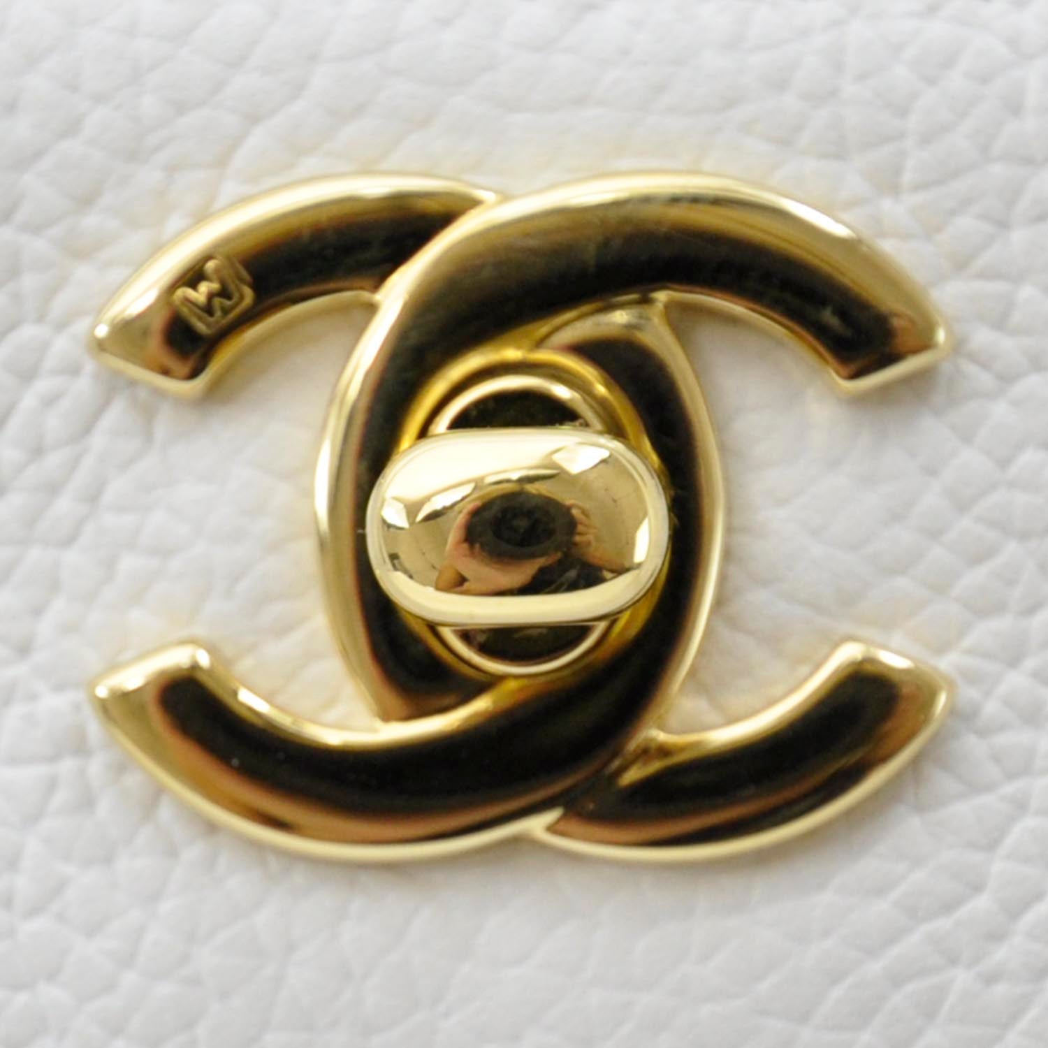 Chanel Caviar Cerf Executive Shopper Tote White 12 of 12
