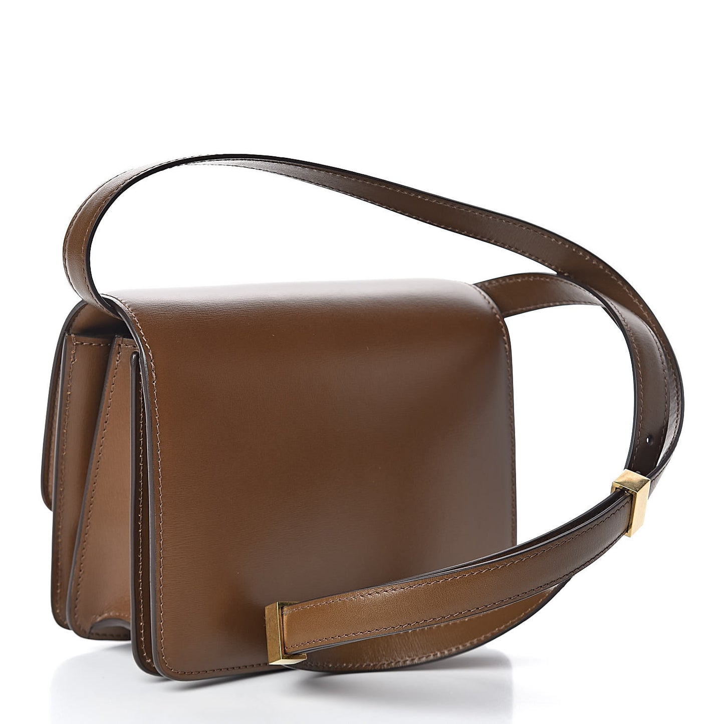 Smooth Calfskin Small Classic Box Flap Bag Camel