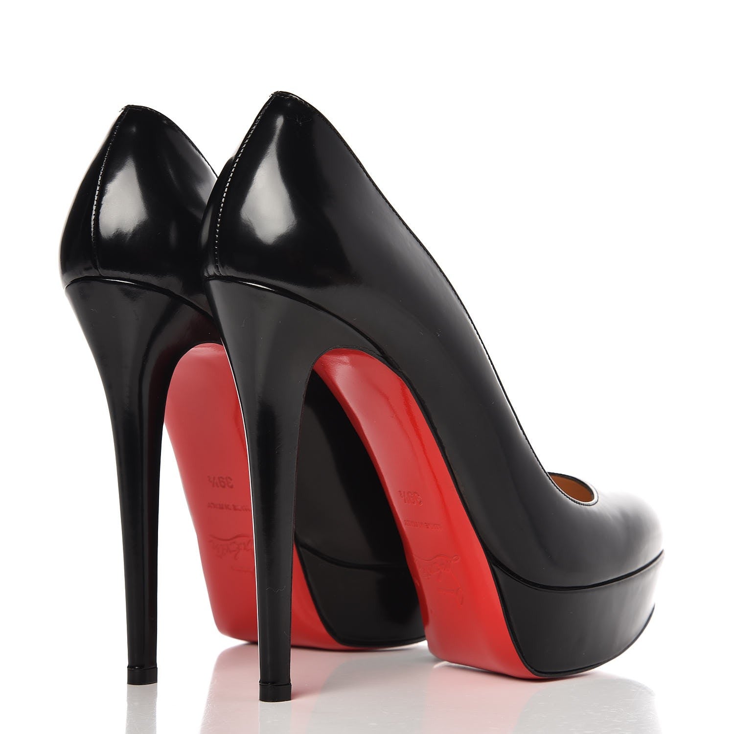 Christian Louboutin Kid Hi Elisa 100 Platform Pumps 39.5 Black 4 of 7