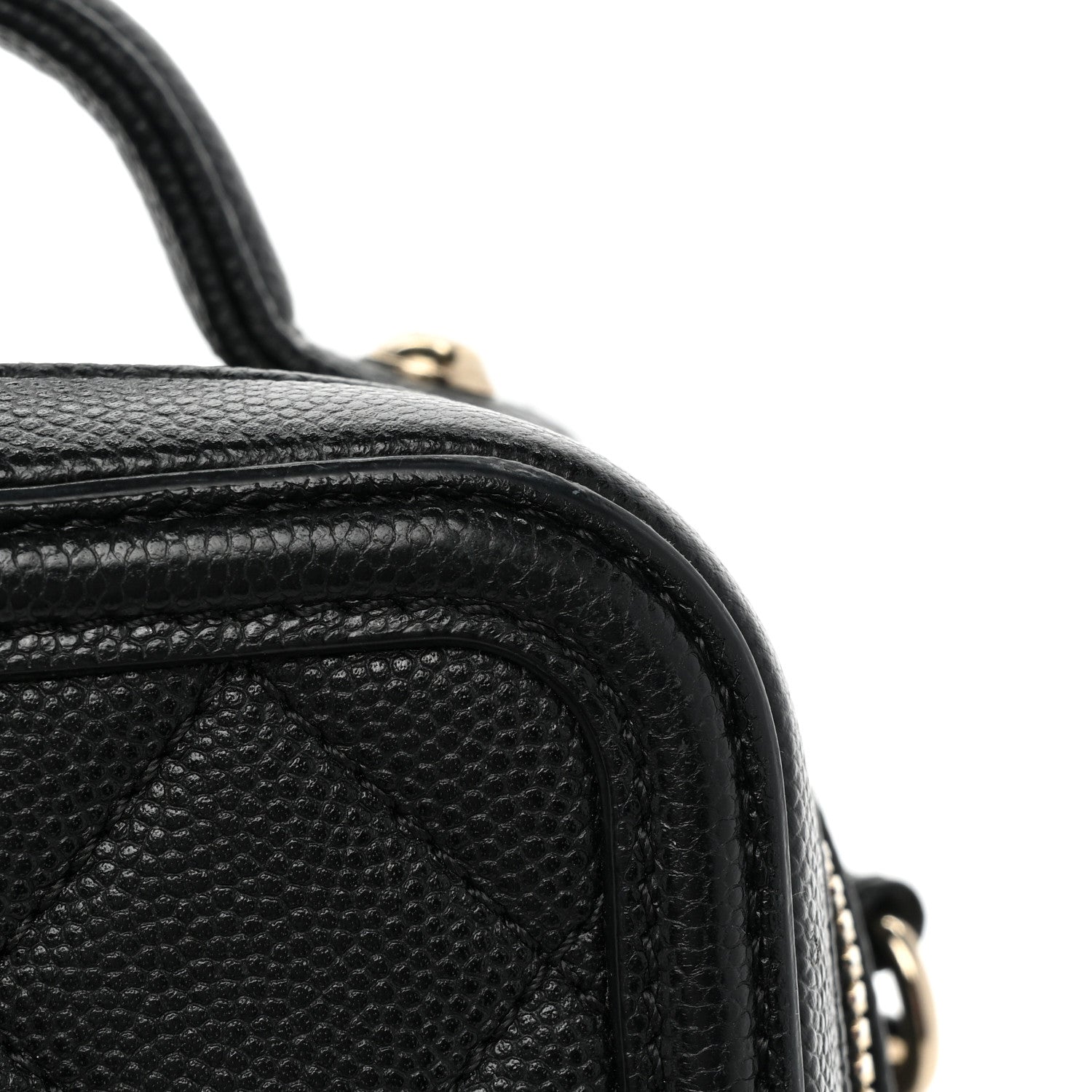 Chanel Caviar Quilted CC North South Filigree Vanity Case Black 22 of 22