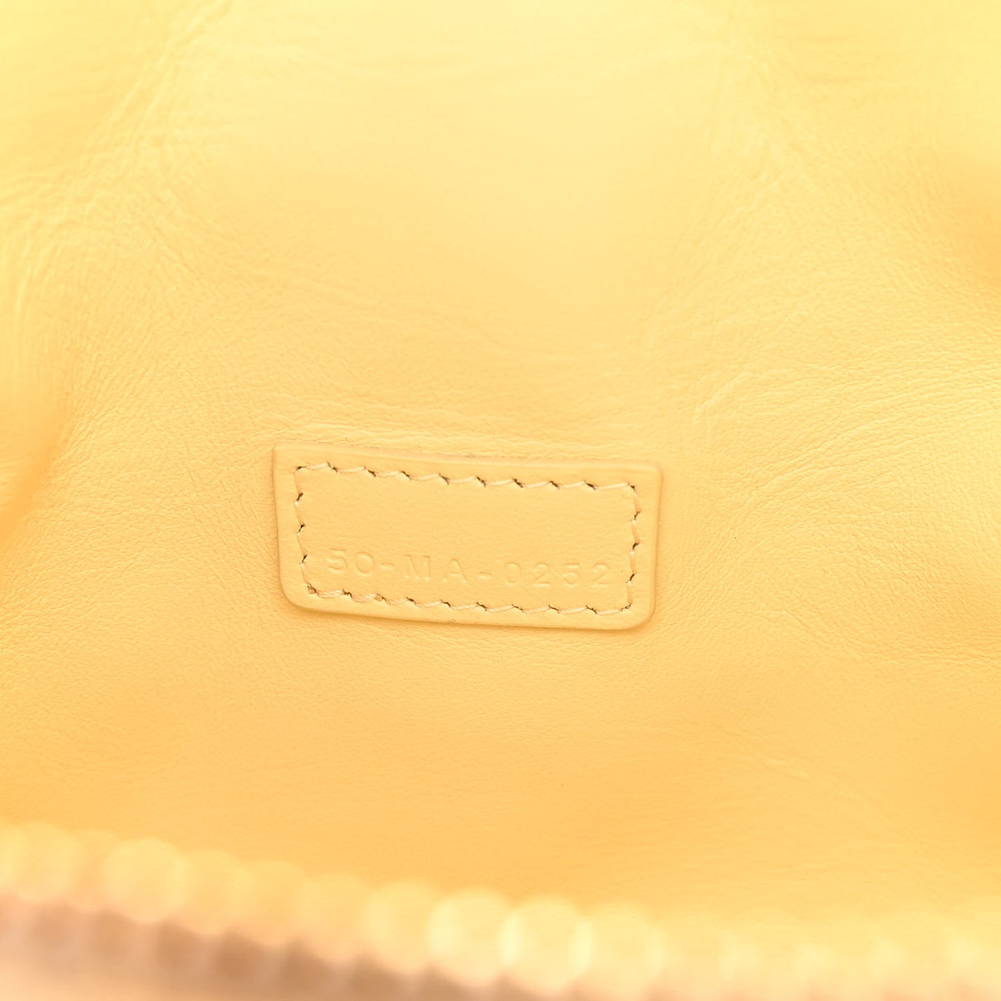 Calfskin Macrocannage Medium Diortravel Nomad Pouch Pale Yellow