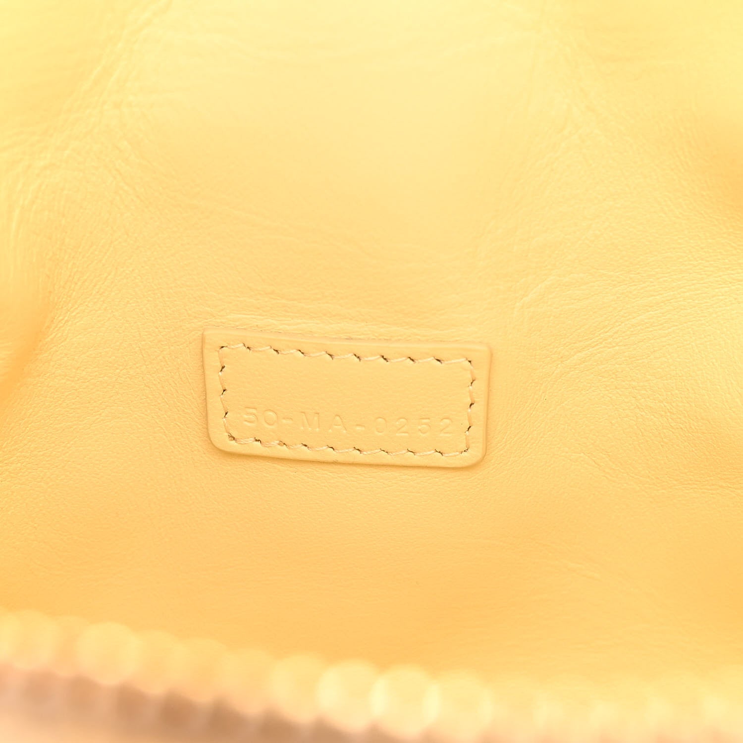 Christian Dior Calfskin Macrocannage Medium Diortravel Nomad Pouch Pale Yellow 7 of 10