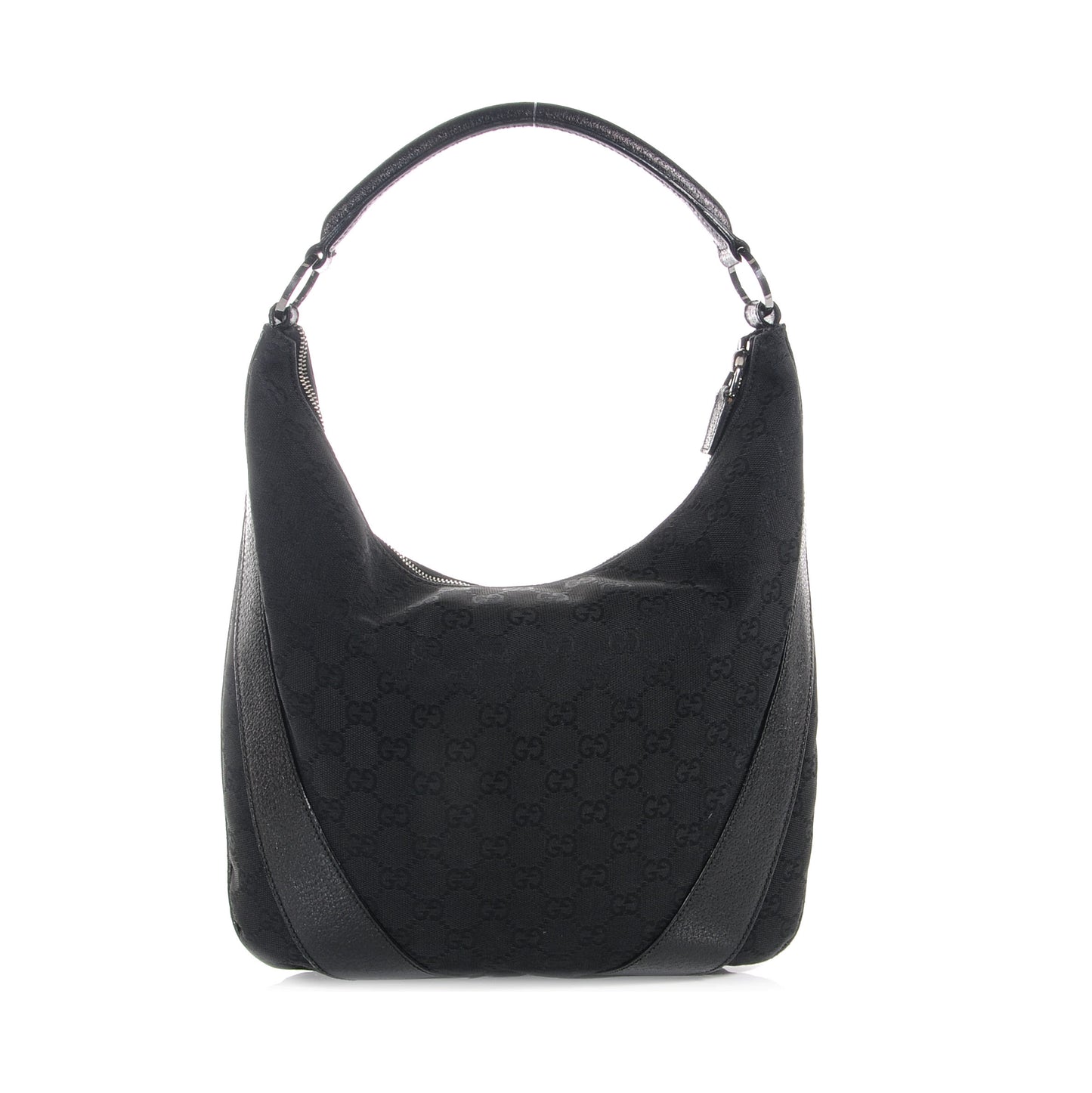 Small GG Canvas Hobo Black