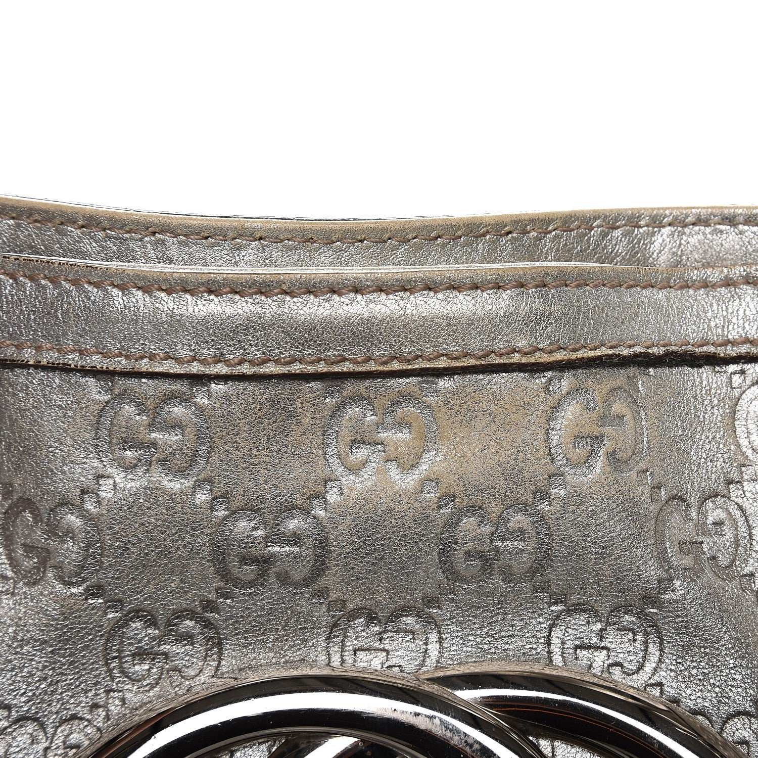 Gucci Guccissima Medium Britt Tote Silver 17 of 17