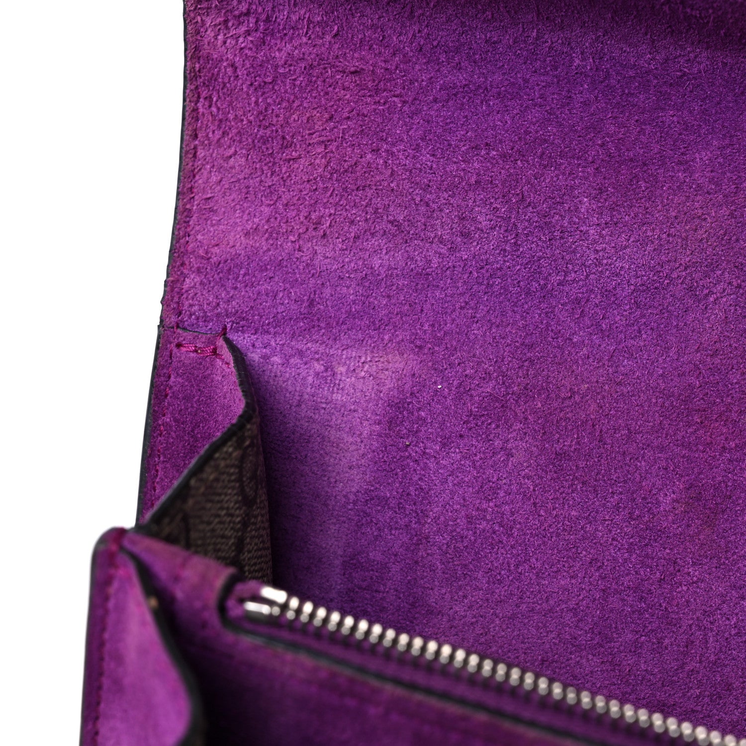 Gucci GG Supreme Monogram Embroidered Small Dionysus Shoulder Bag Purple 11 of 15