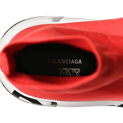Balenciaga Neoprene Knit Mens Speed Graffiti Sneakers 44 Red White Black 9 of 11