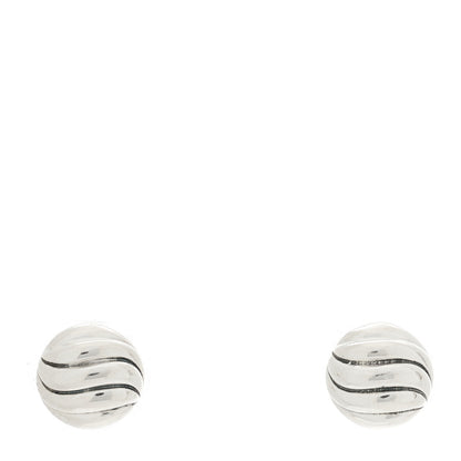 David Yurman Sterling Silver 8mm Sculpted Cable Stud Earrings 1 of 4
