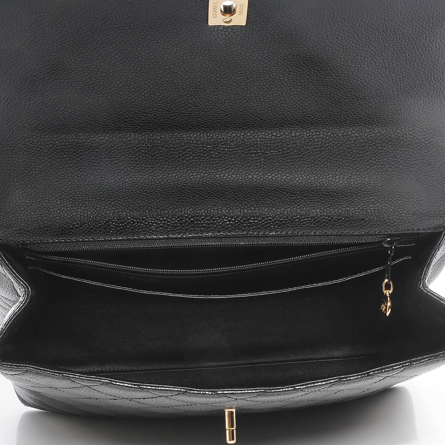 Chanel Caviar Kelly Jumbo Flap Bag Black 10 of 10