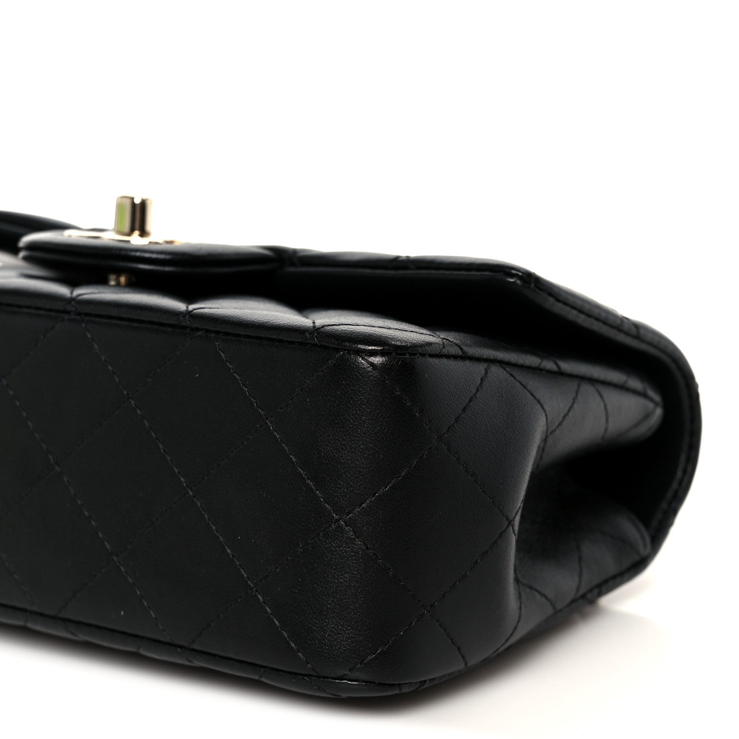 Chanel Lambskin Quilted Mini Top Handle Rectangular Flap Black 11 of 11