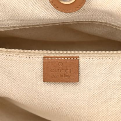Gucci Denim Monogram Medium Sukey Tote Blue 6 of 15