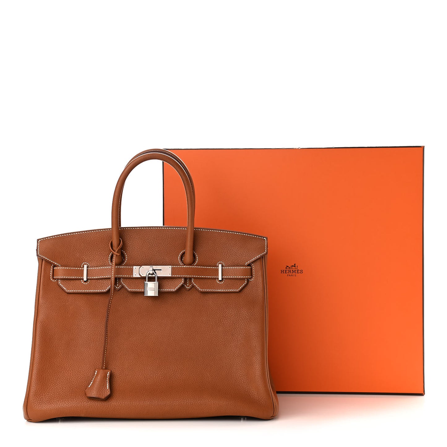 Natural Barenia Faubourg Birkin 35 Fauve