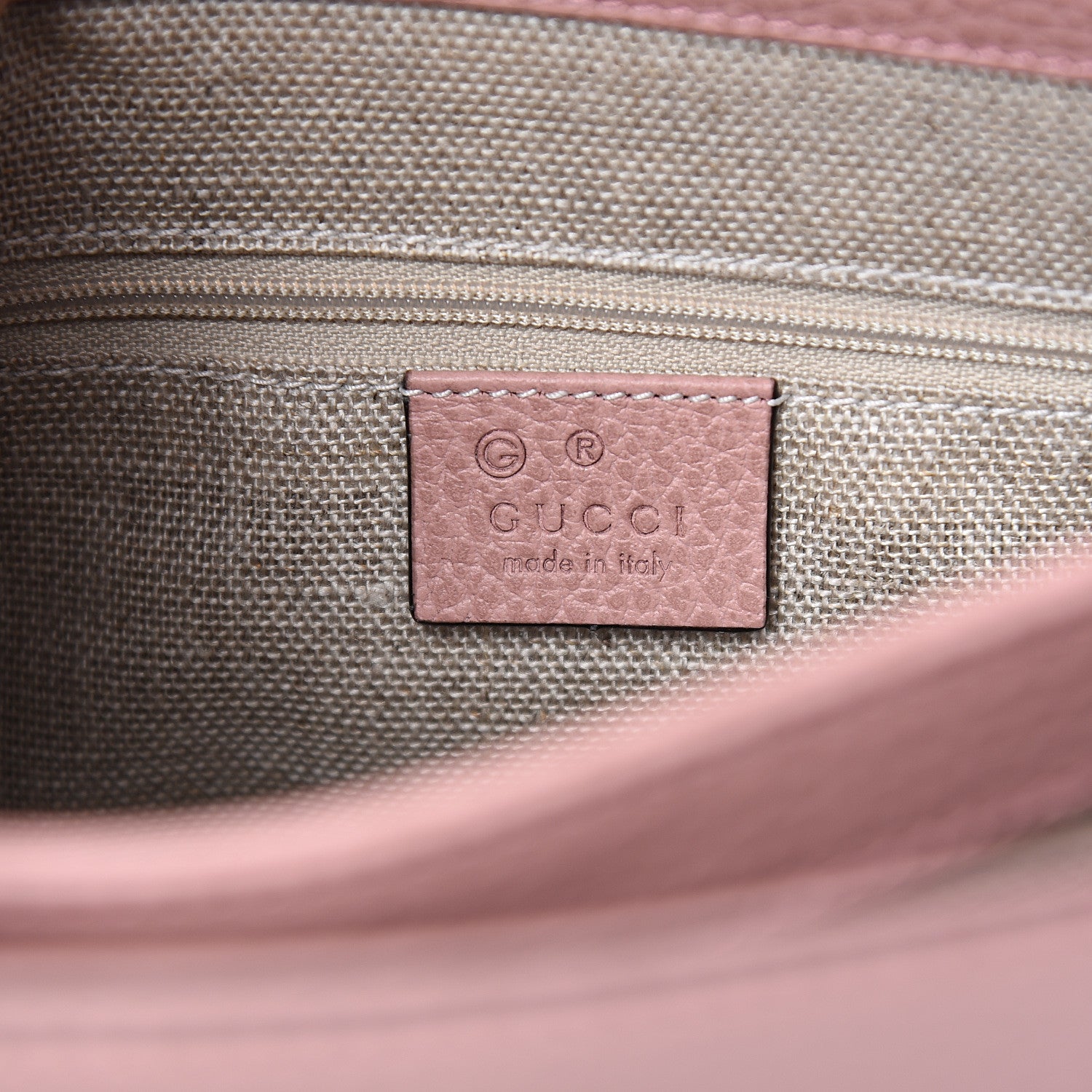 Gucci Dollar Calfskin Interlocking G Top Handle Shoulder Bag Soft Pink 5 of 9