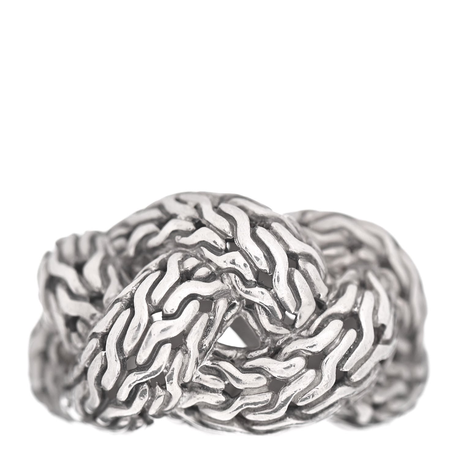 John Hardy Sterling Silver Classic Chain Braided Ring 54 7 1 of 5