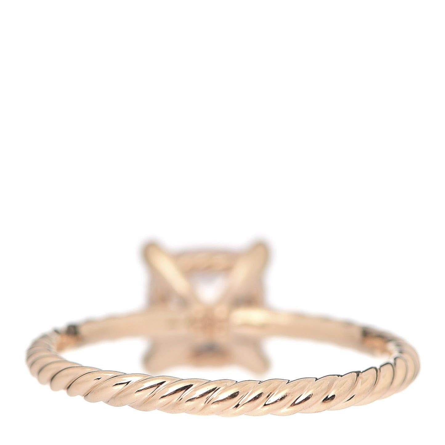 18K Rose Gold Diamond Morganite 7mm Chatelaine Ring 54 7