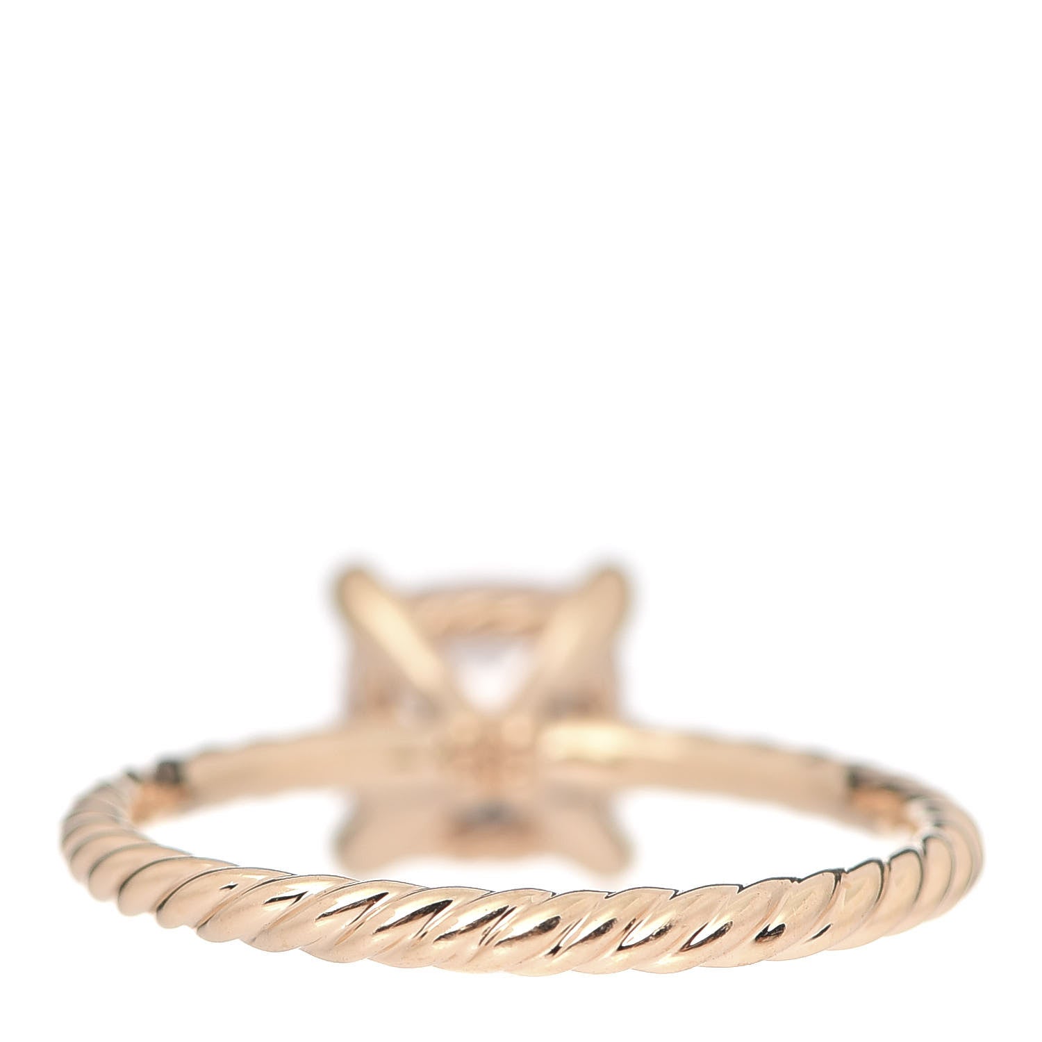 David Yurman 18K Rose Gold Diamond Morganite 7mm Chatelaine Ring 54 7 4 of 6