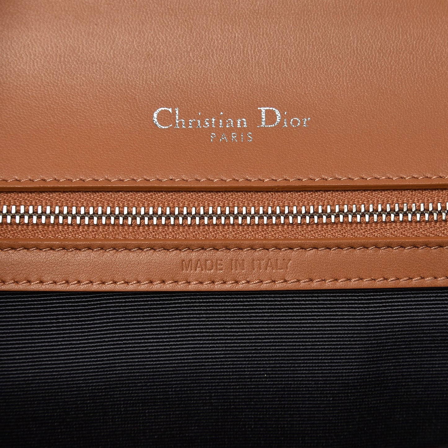 Lambskin Medium Diorama Flap Bag Brown