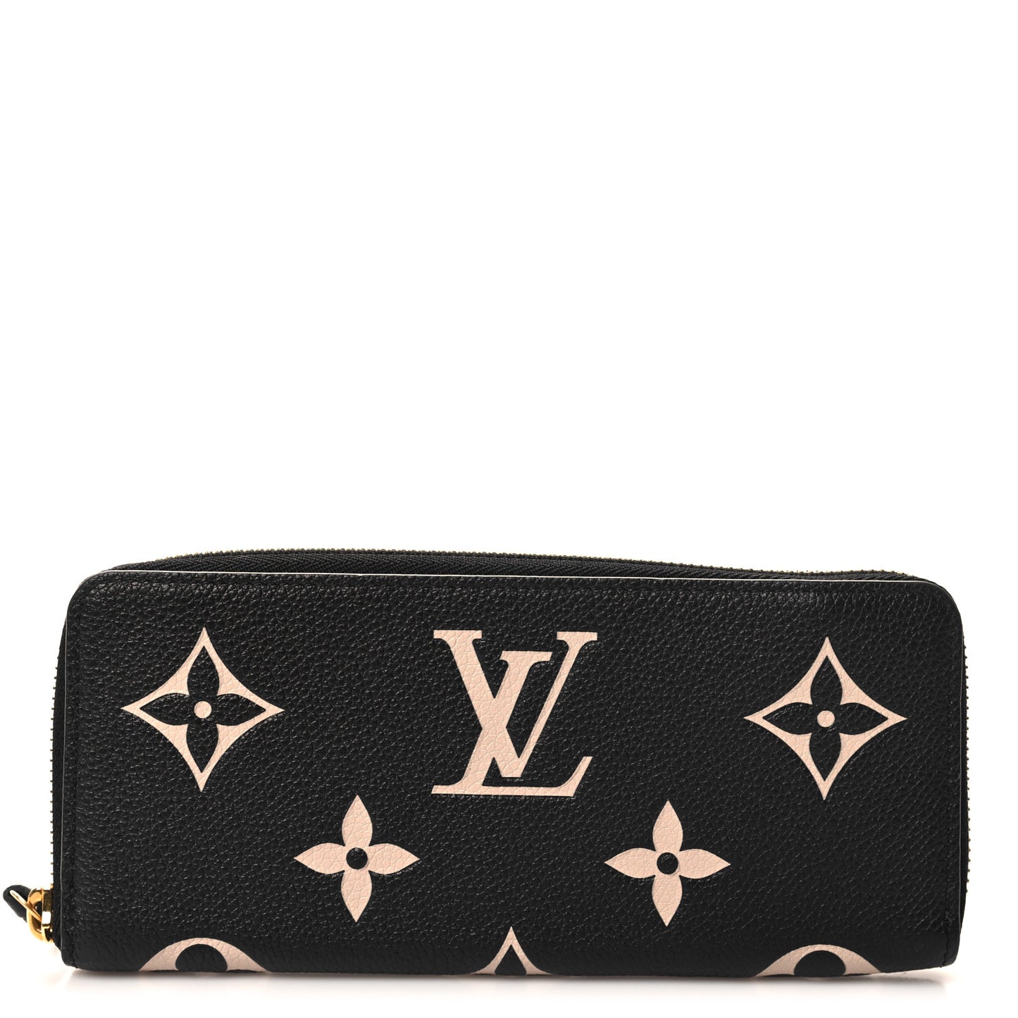 Empreinte Monogram Giant Clemence Wallet Black Beige