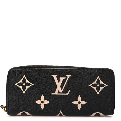 Louis Vuitton Empreinte Monogram Giant Clemence Wallet Black Beige 1 of 6