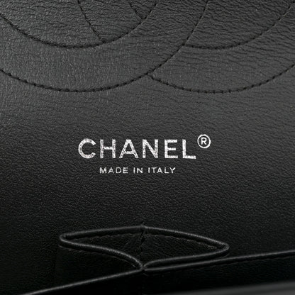 Chanel Lambskin Chevron Quilted Jumbo Double Flap So Black 5 of 9