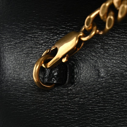 Saint Laurent Coated Bark Calfskin Sunset Chain Wallet Black 12 of 13