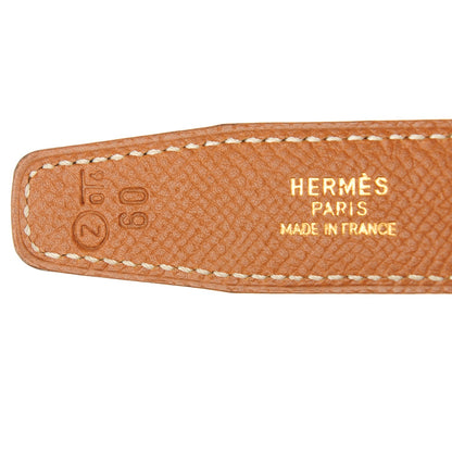 Hermes Box Courchevel 24mm Constance H Belt 60 Black Gold 5 of 5