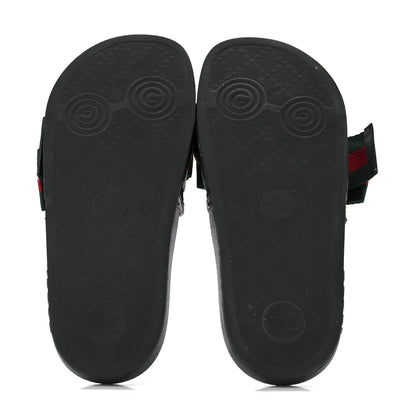 Gucci Satin Web Bow Slide Sandals 35 Black 5 of 9