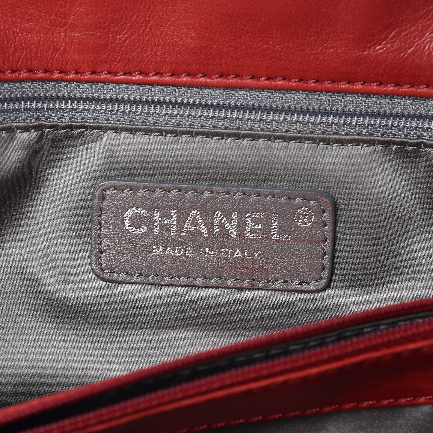 Lambskin Quilted Sharpei Flap Red