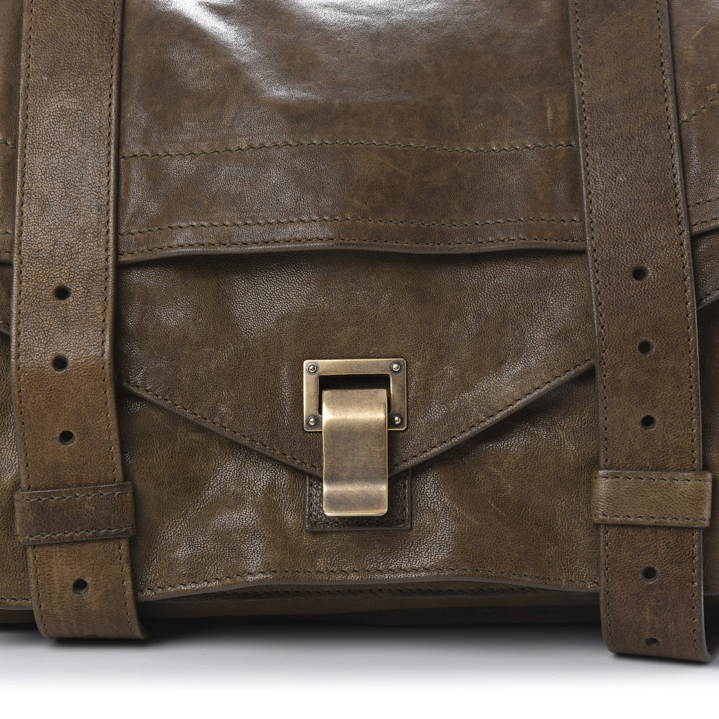 Lambskin Medium PS1 Satchel Military