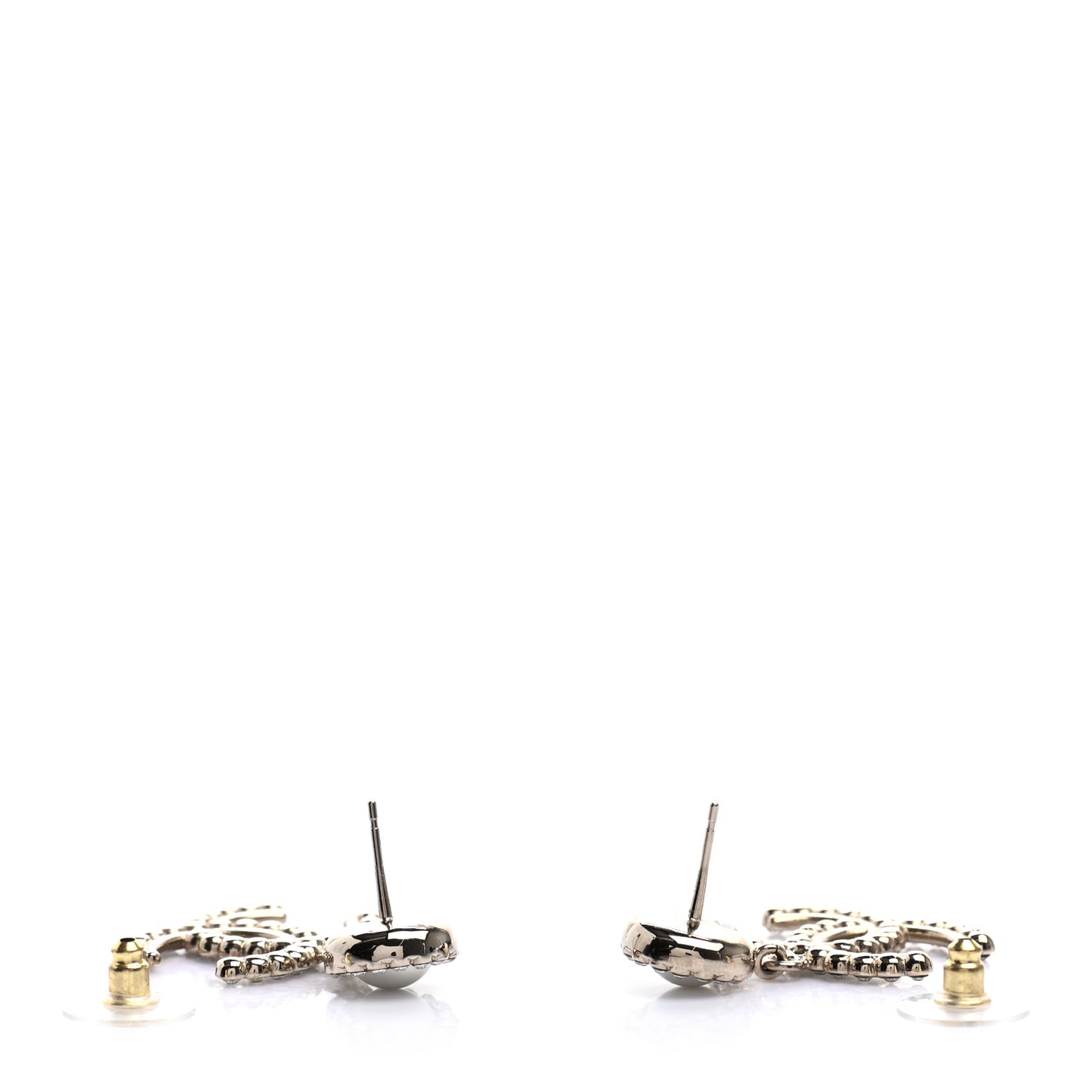 Crystal Pearl Bow-tiful CC Drop Earrings Gold