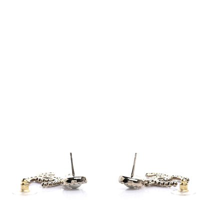 Chanel Crystal Pearl Bow-tiful CC Drop Earrings Gold 3 of 4