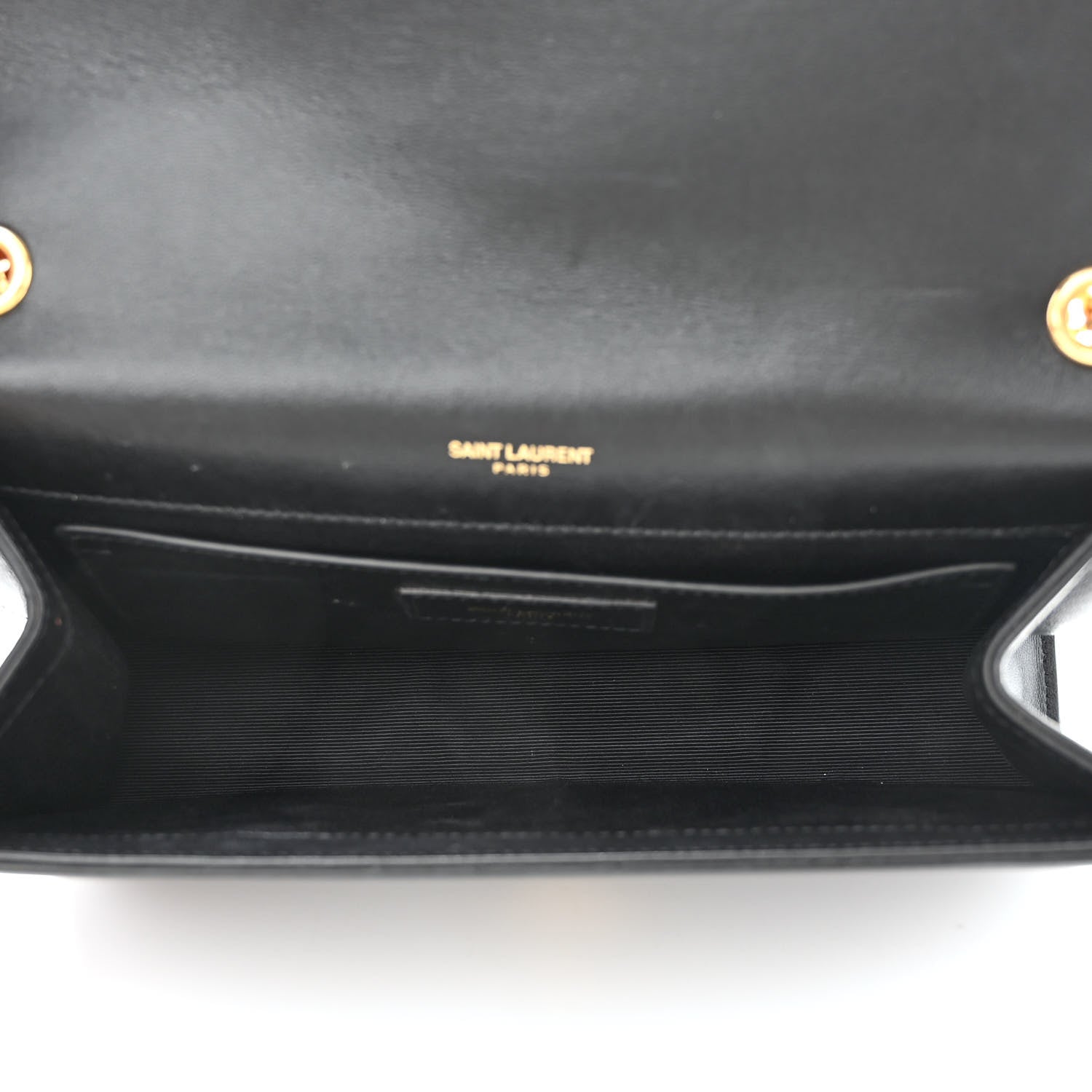 Saint Laurent Calfskin Crystal Medium Monogram Kate Satchel Black 5 of 11