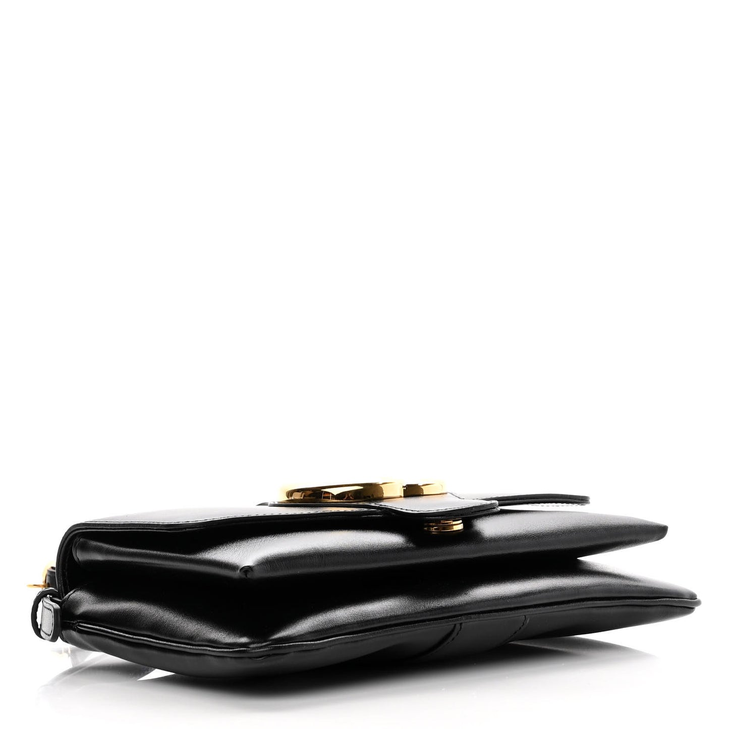 Vitello Palmellato Lux Small Arli Flap Shoulder Bag Black