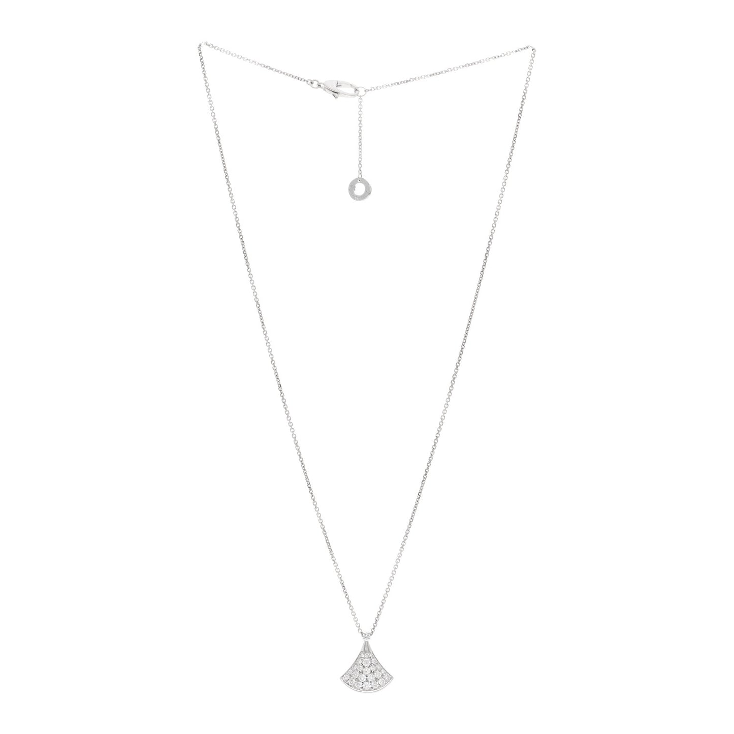 18K White Gold Diamond Divas' Dream Pave Necklace