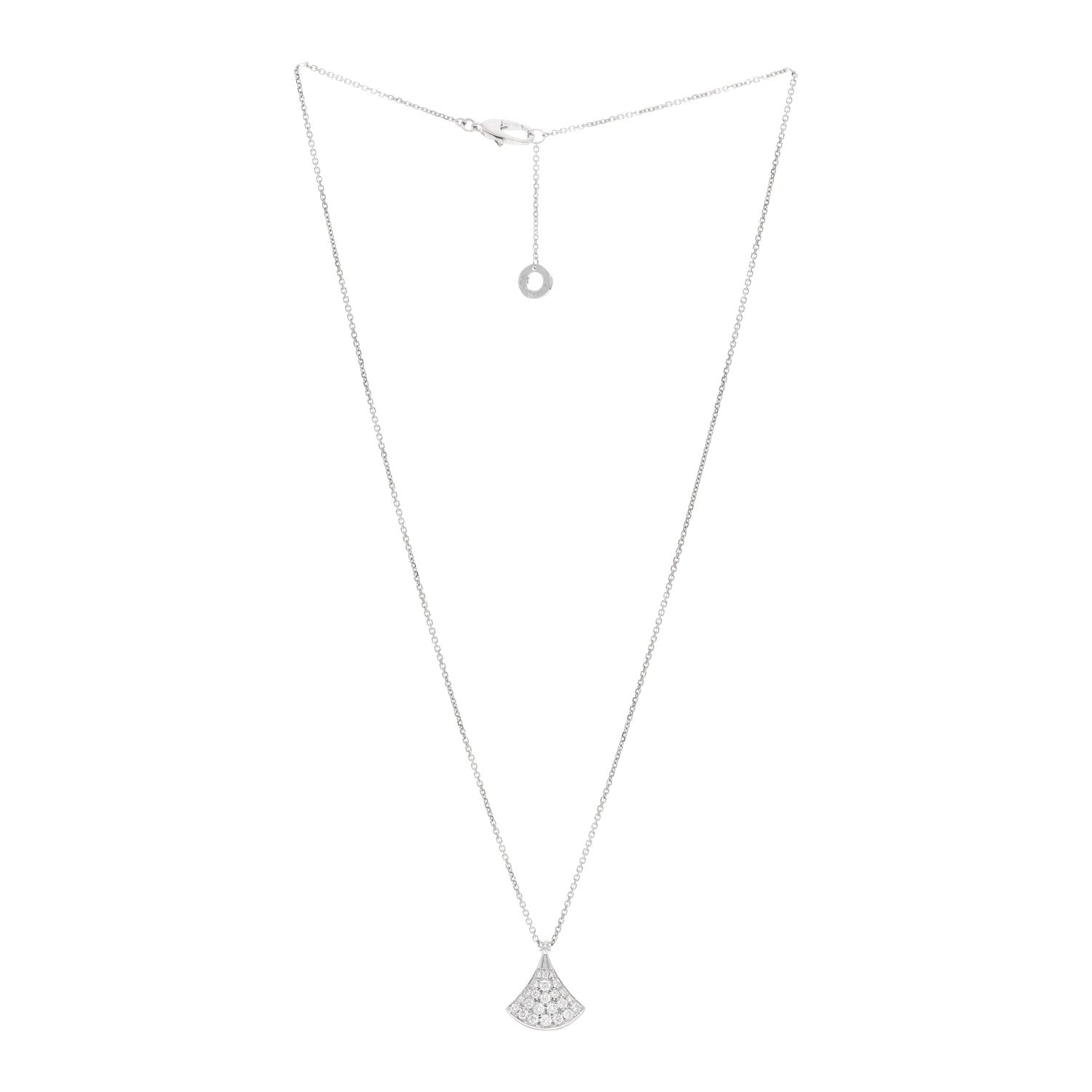 Bulgari 18K White Gold Diamond Divas' Dream Pave Necklace 3 of 6
