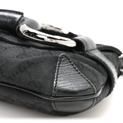 Gucci Monogram Horsebit Chain Clutch Black 9 of 9