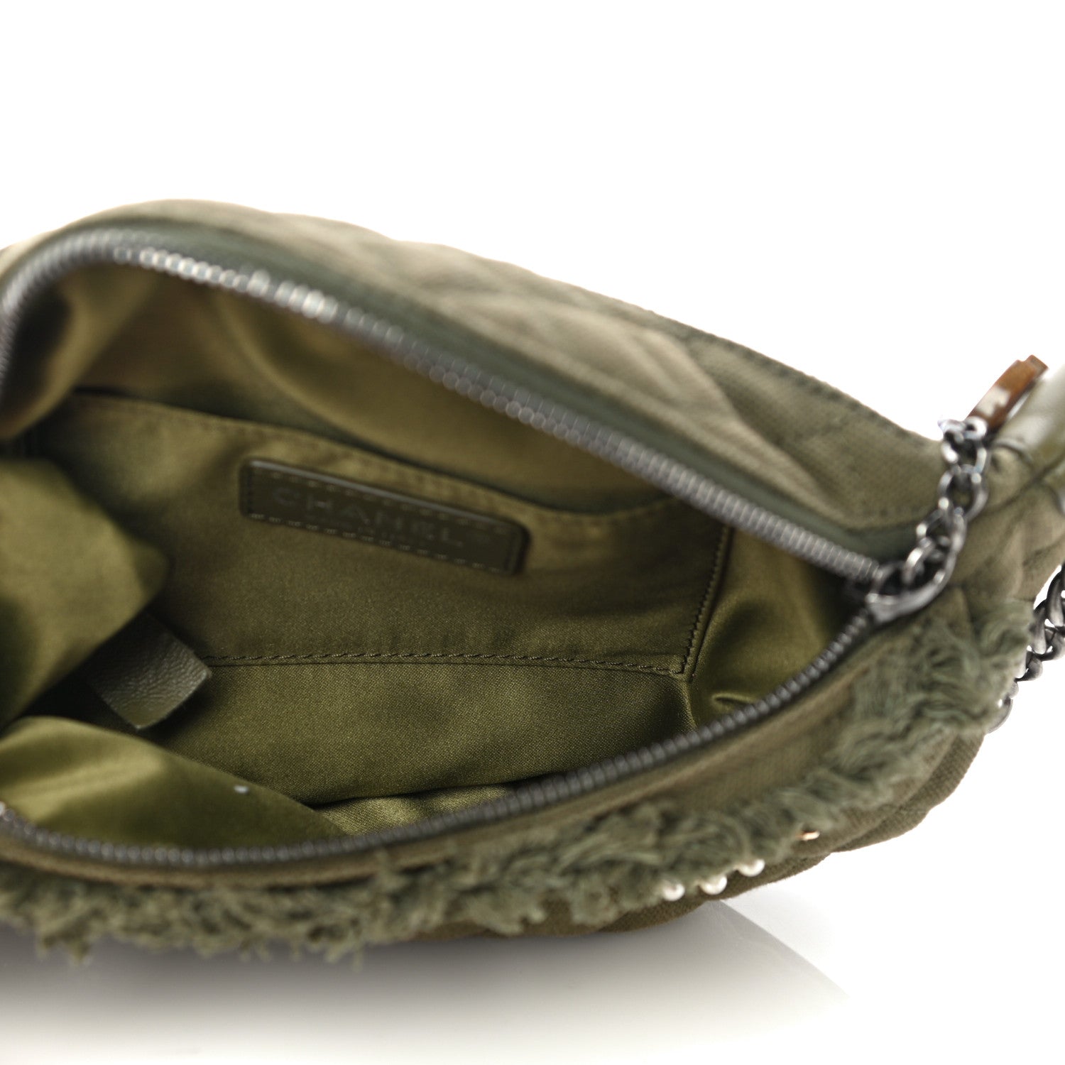Chanel Canvas Lambskin Quilted Coco Cuba Charms Waist Bag Khaki 5 of 11