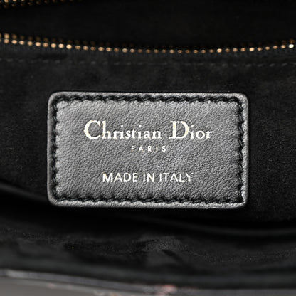 Christian Dior Lambskin Embroidered Medium C'est I Feel Blue Lady Dior Black 6 of 13