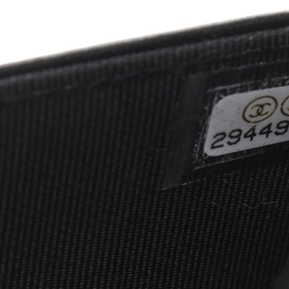 Chanel Lambskin Crystal Quilted Wallet On Chain WOC Black 9 of 11