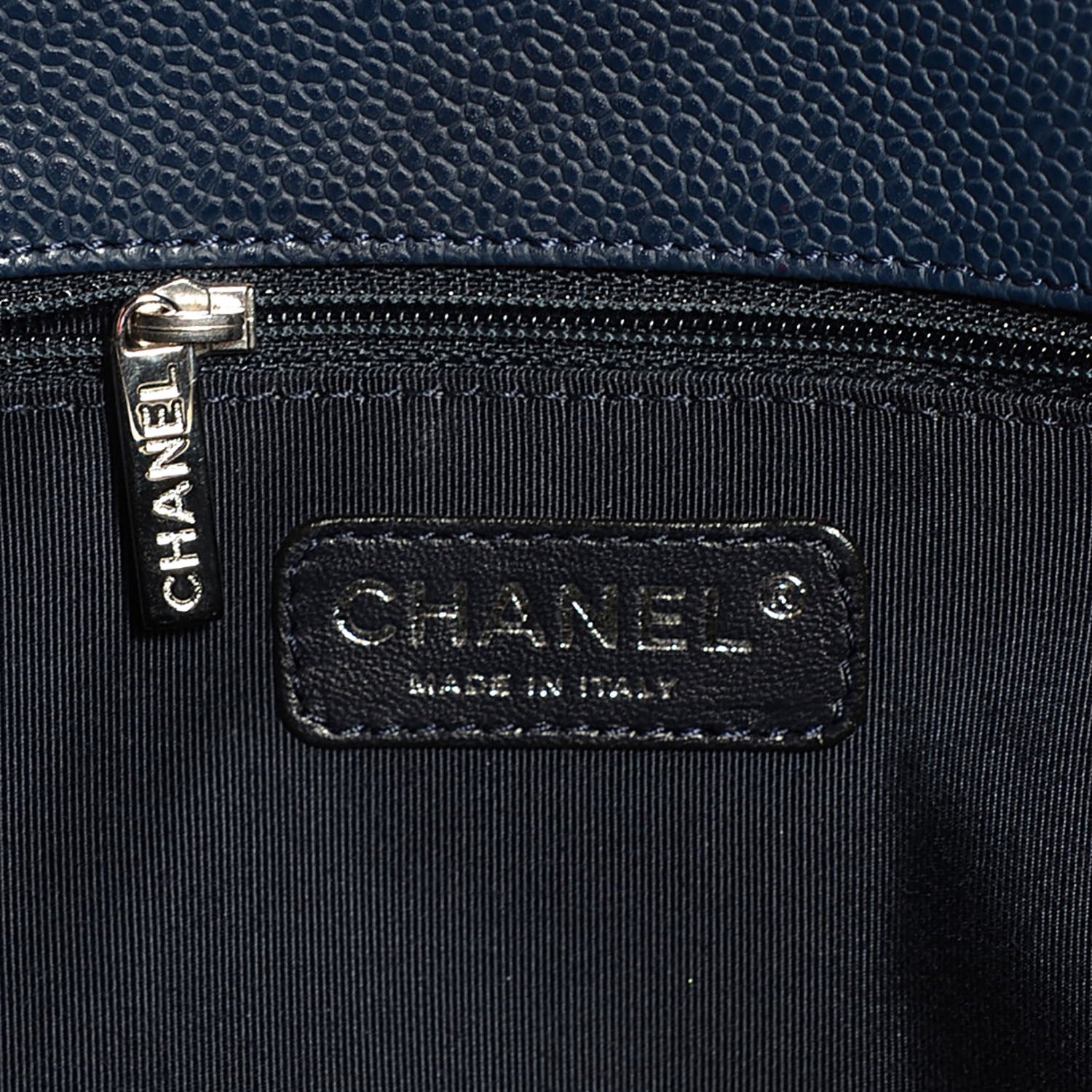 Chanel Caviar Grand Shopping Tote GST Navy 6 of 7